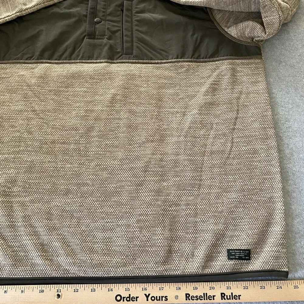 G.H. Bass Jacket Men's XXL Brown Tan Workwear Pullover Sweatshirt Camp Outdoors‎